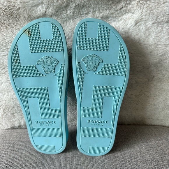 Light blue Versace Palazzo Pool Slides - Picture 4 of 4